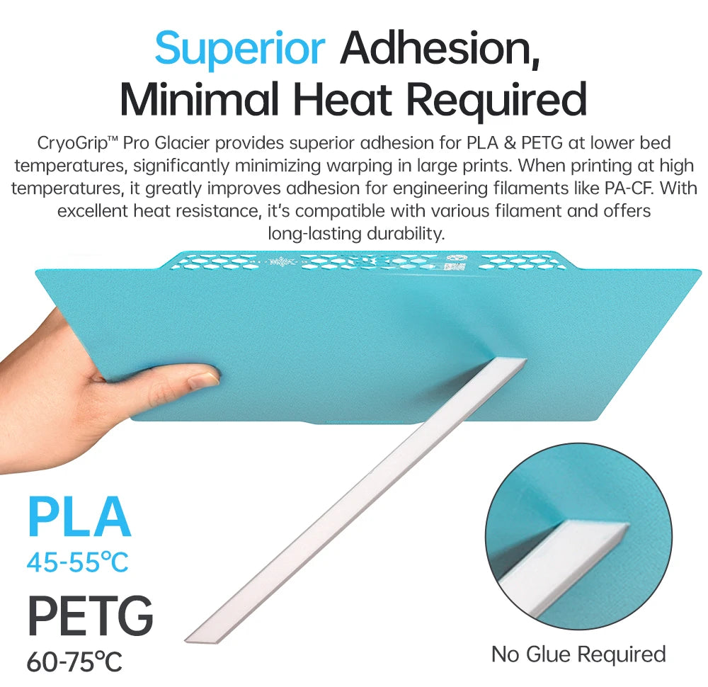 BIQU CryoGrip Pro Glacier Panda BuildPlate 180x180mm Plate Spring Steel Double-sided Textured for BambuLab A1 Mini 3D Printer