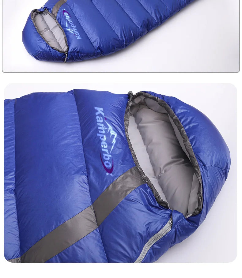 Kamperbox Sleeping Bag Winter Cold Down Sleeping Bag Camping Equipment Down Slippers Lightweight Sleeping Bag