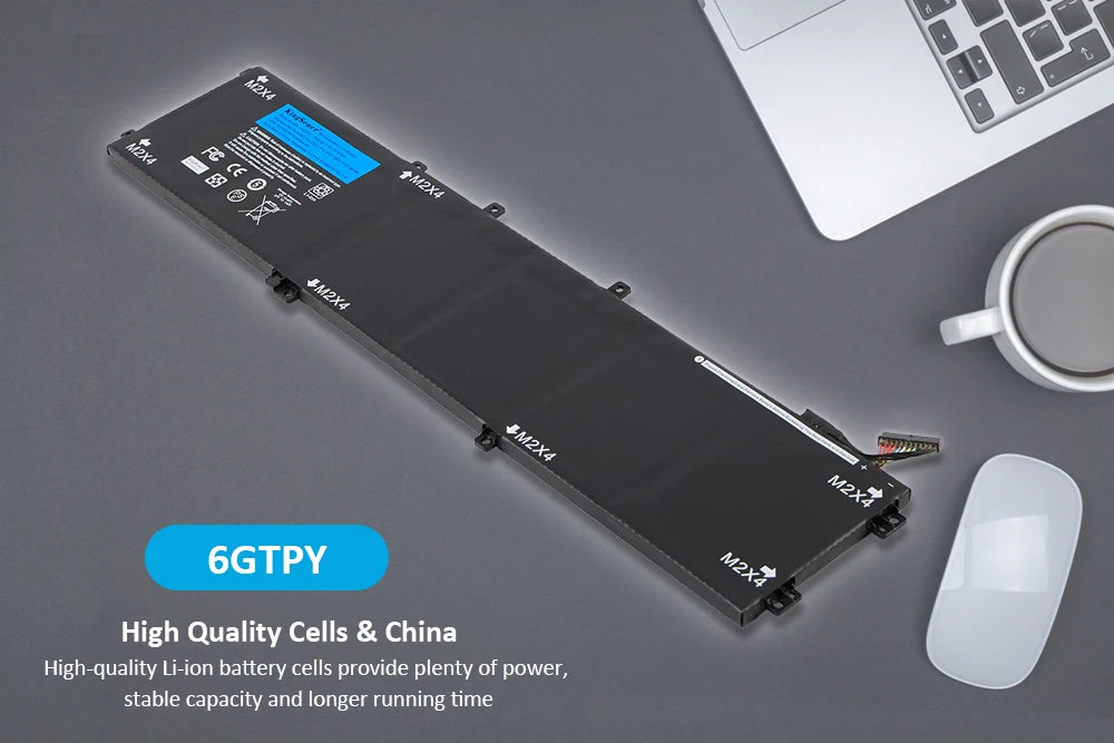 KingSener New 6GTPY 11.4V 97WH Laptop Battery For DELL XPS 15 9570 9560 7590 For DELL Precision 5520 5530 Series Notebook H5H20