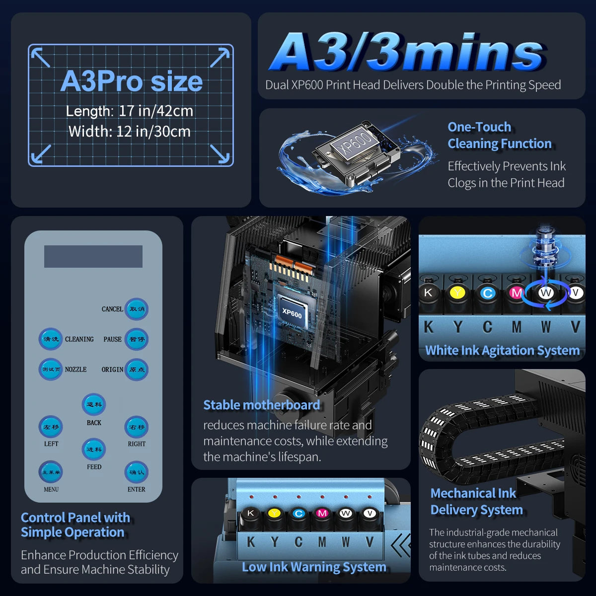 A3 UV DTF Printer For Epson XP600 Printer head A3 UV Printer for Acrylic Bottle Glass With Laminator machine uv sticker printer