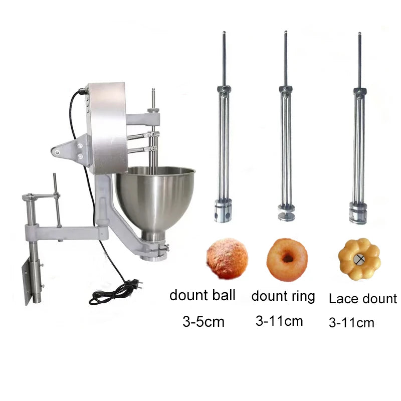 1 set Manual or electric arm for Sweet donut ring with 3 molds Professional Donut Making Machine