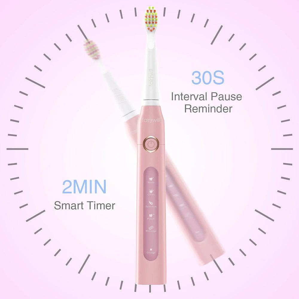 Fairywill FW-507 Sonic Electric Toothbrush USB charging
