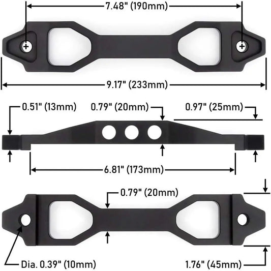 Heavy Duty Battery Hold Down Billet Aluminum Battery Tie Down Bracket J Bolts