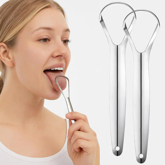 Travel Portable Tongue Scraper, Oral Hygiene Kit, Companion to Toothbrush, Compact & Hygienic Case Included