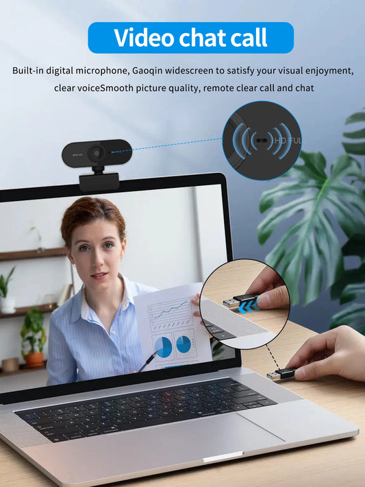 Computer camera 1080P network high-definition USB live streaming camera Driver-free online classes and meetings live streaming W