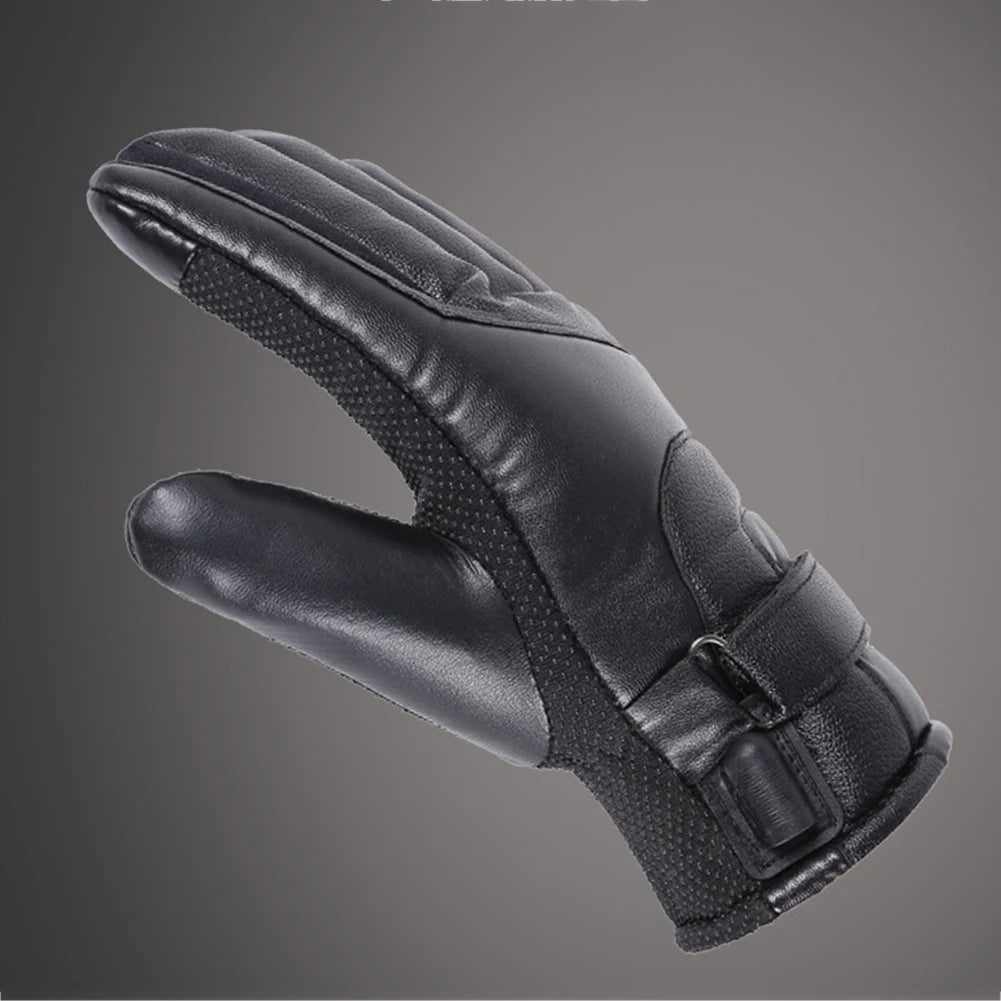 Electric Heating Gloves Men Women Heated Gloves Winter Skiing Snowboarding Can Touch Screen Snow Gloves (Excluding battery)