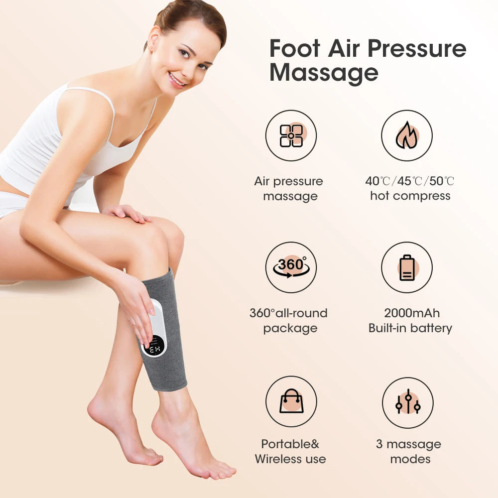 3-modes Air Pressure Calf Massager Electric Leg Massage Device Airbag Air Pressure Massage Leggings Relieve Muscle Soreness