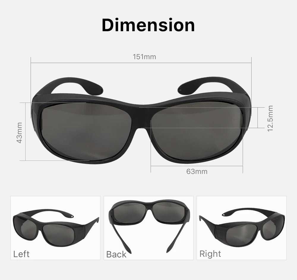 Cloudray 10600nm Style C Laser Safety Goggles OD6+ CE Protective Goggles For CO2 Laser Cutting Engraving Machine