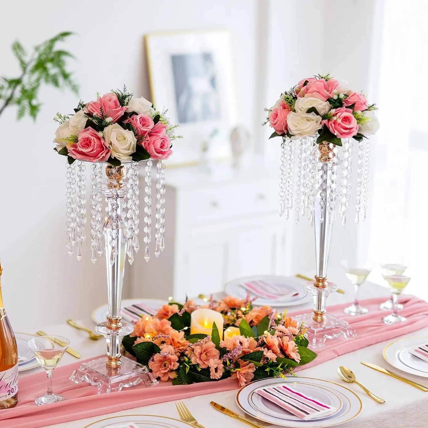 10pcs))Wedding Supplies Table Decoration Geometric Centerpiece Stand Road Lead Flower Stand Arrangement Table Centerpiece