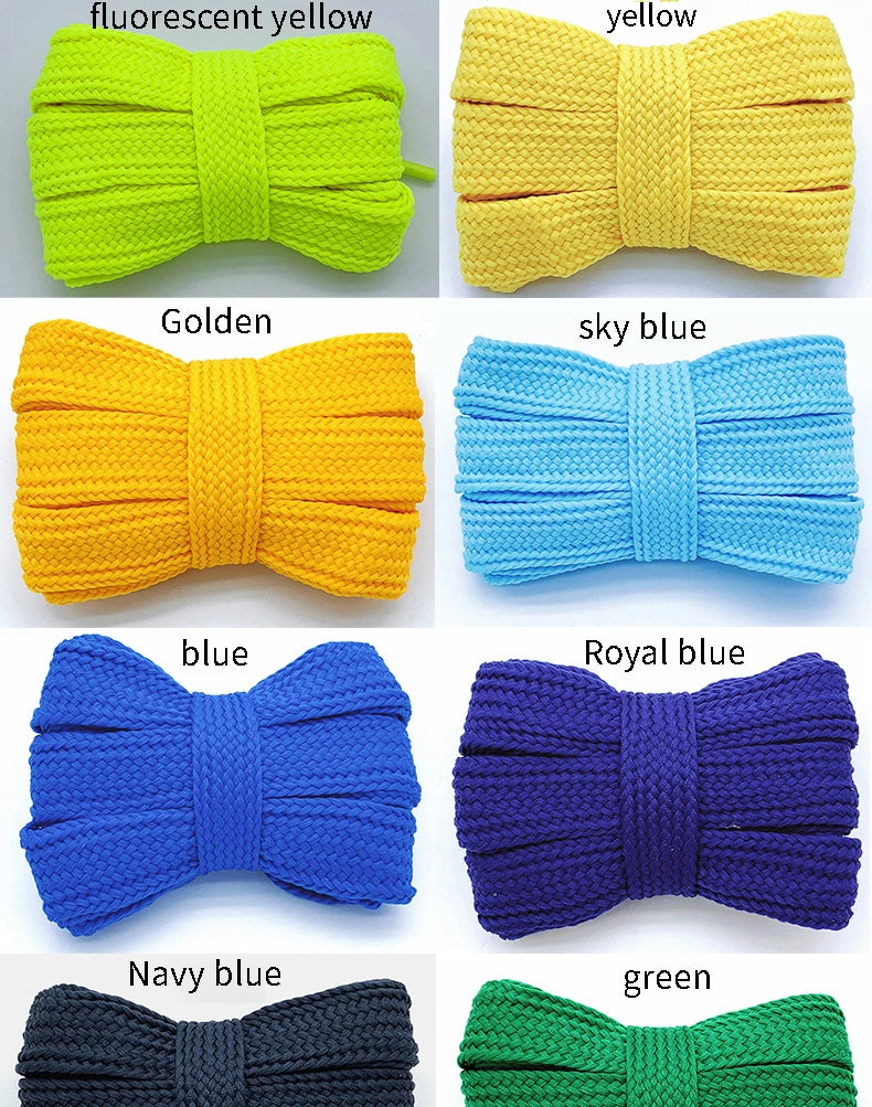 2cm Wider Flat Shoelaces New Casual Sneakers Laces for Shoes Fashion Rope Shoelace 100/120/140/160CM Shoes 1Pair Good