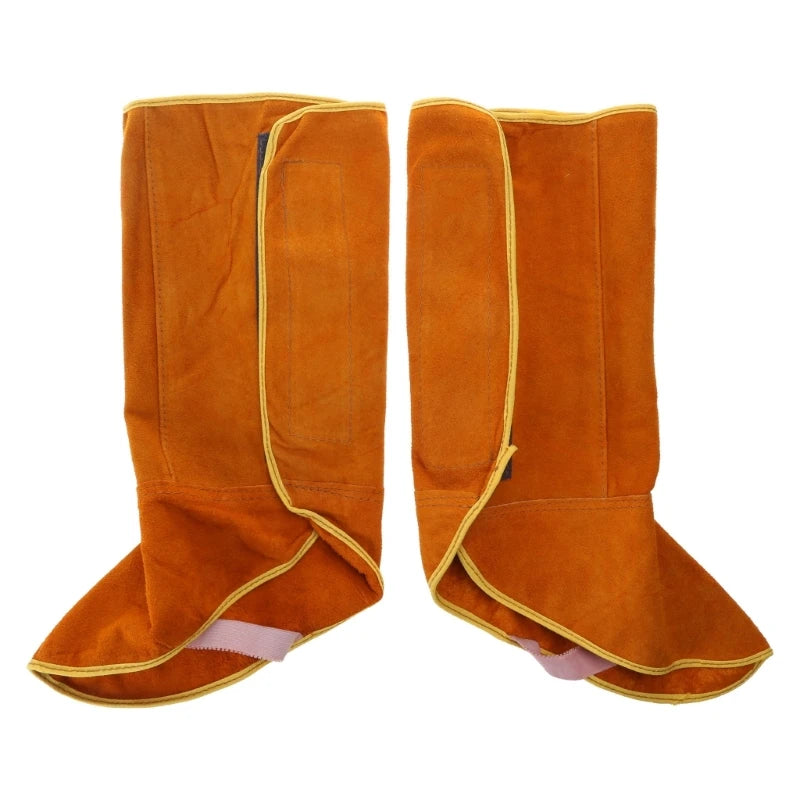 Leather Welding Spats 15'' Shoes Cover Working Tool Protection Welder Feet Cover