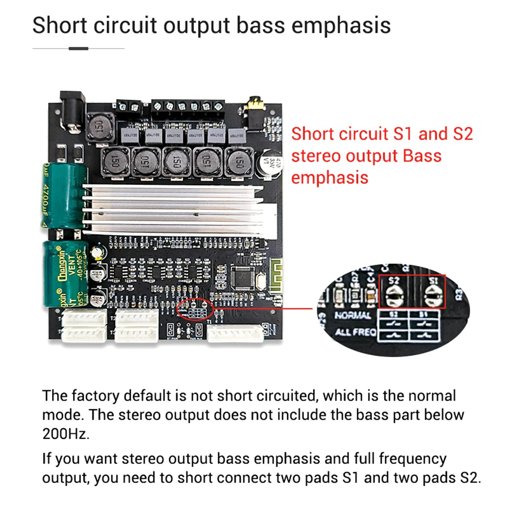 HIFI ZK-TB22/ZK-TB21F TPA3116 50w+50w+100wBluetooth 5.1 Audio Bass Power Amplifier Board Stereo Tweeter Subwoofer With Phone APP