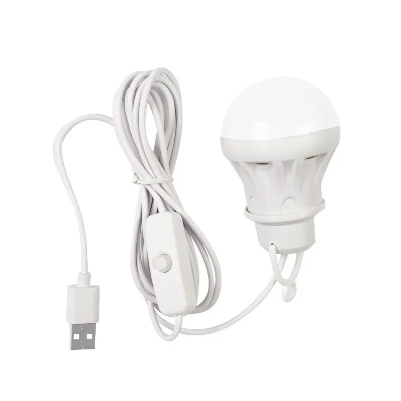 ZK50 LED Light Portable 5W Light Bulb Student Reading Learning Camping Outdoor Lighting Camping Light Mini USB Pendant Light