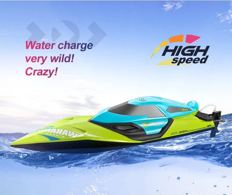 50CM Large Racing 70KM/H High Speed RC Boat 2.4G 200M Capsized Reset Dual Waterproof Smart Alarm Remote Control Boat Speedboat
