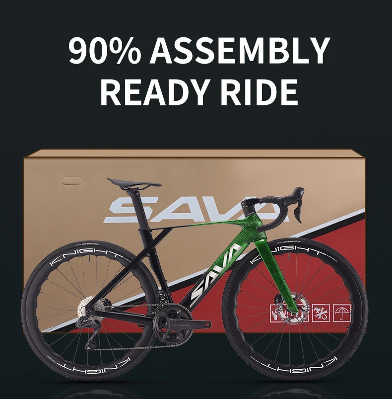 SAVA SLR8 Full Carbon Fiber E-Shift Road Bike with SHIMAN0 ULTEGRA 8170 Di2 Kit Cyclocross Road Bike Racer