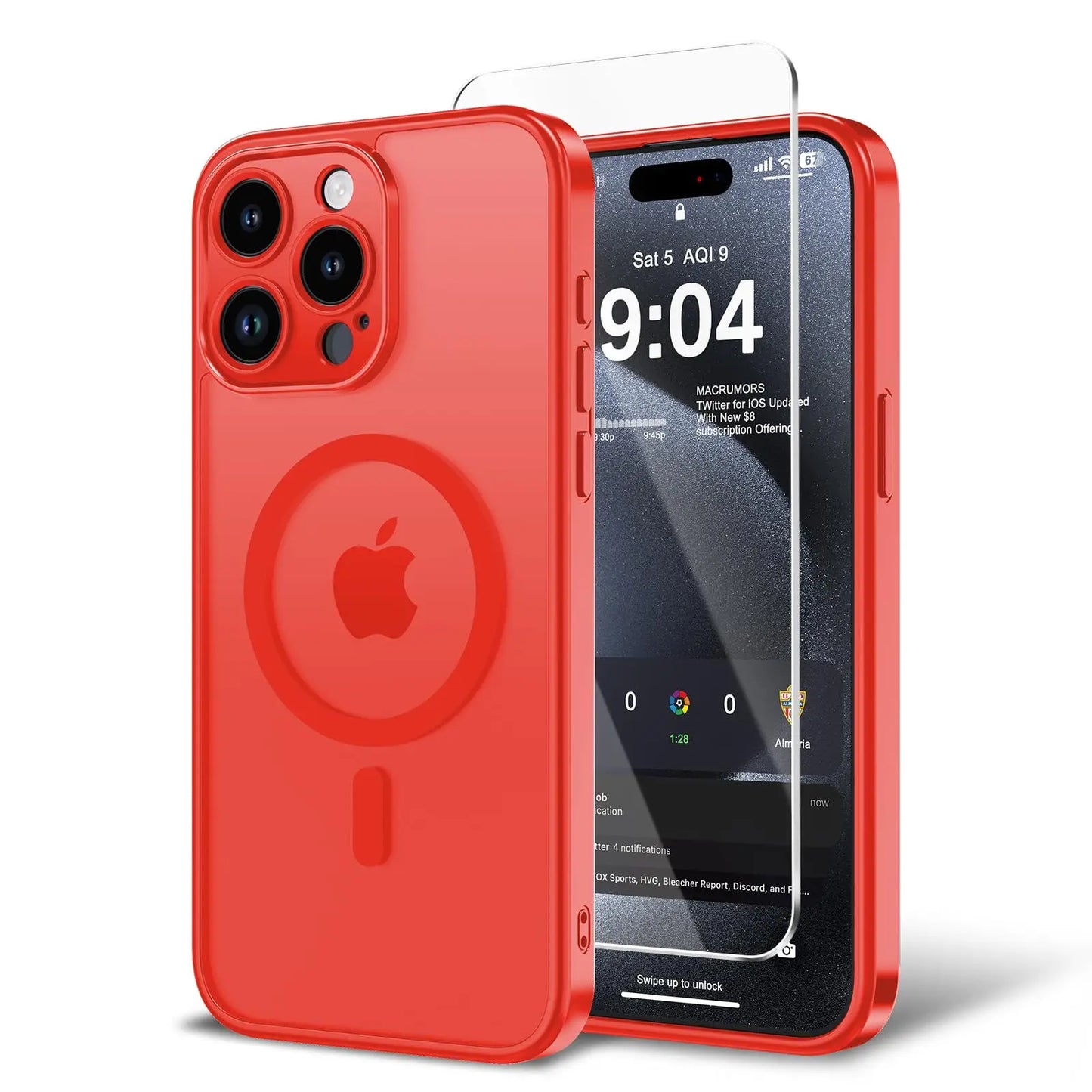 for iPhone 16E/iPhone 17E Case with Screen Protector, [Compatible with Magsafe] Ultra Slim Translucent Matte Shockproof Protecti
