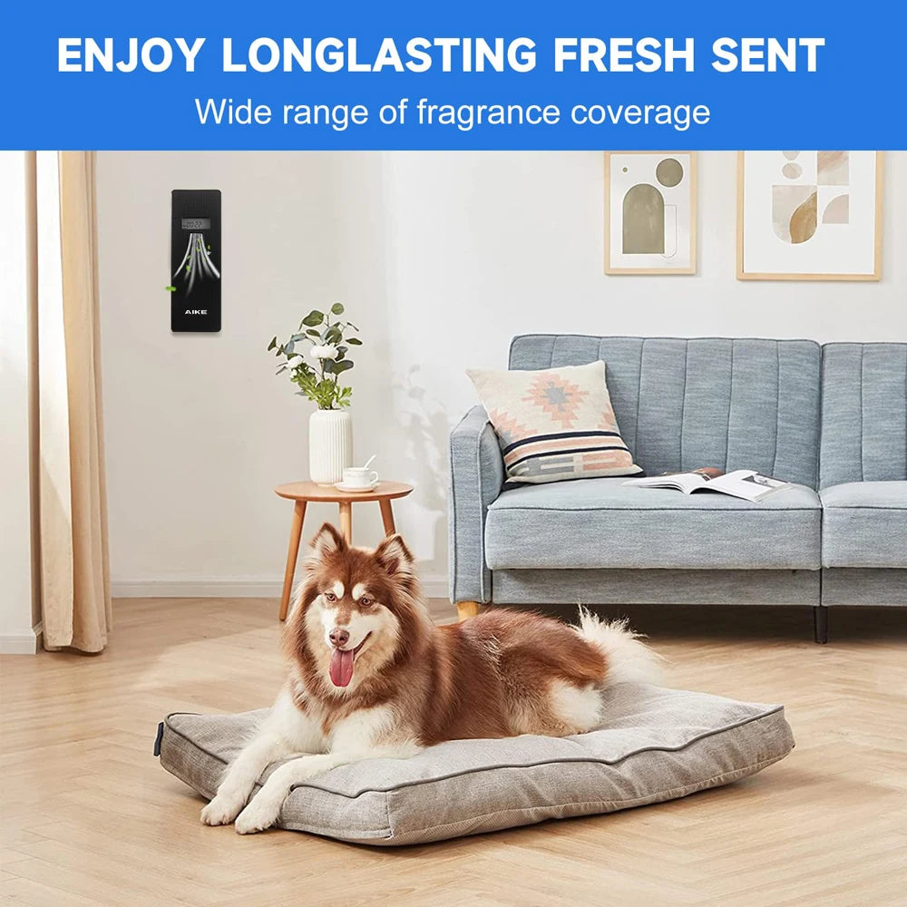 AIKE Automatic Air Freshener Set Timing Spray Dispenser with LCD Screen,Wall-Mounted/Standing Air Purifier for Home,Hotel Toilet