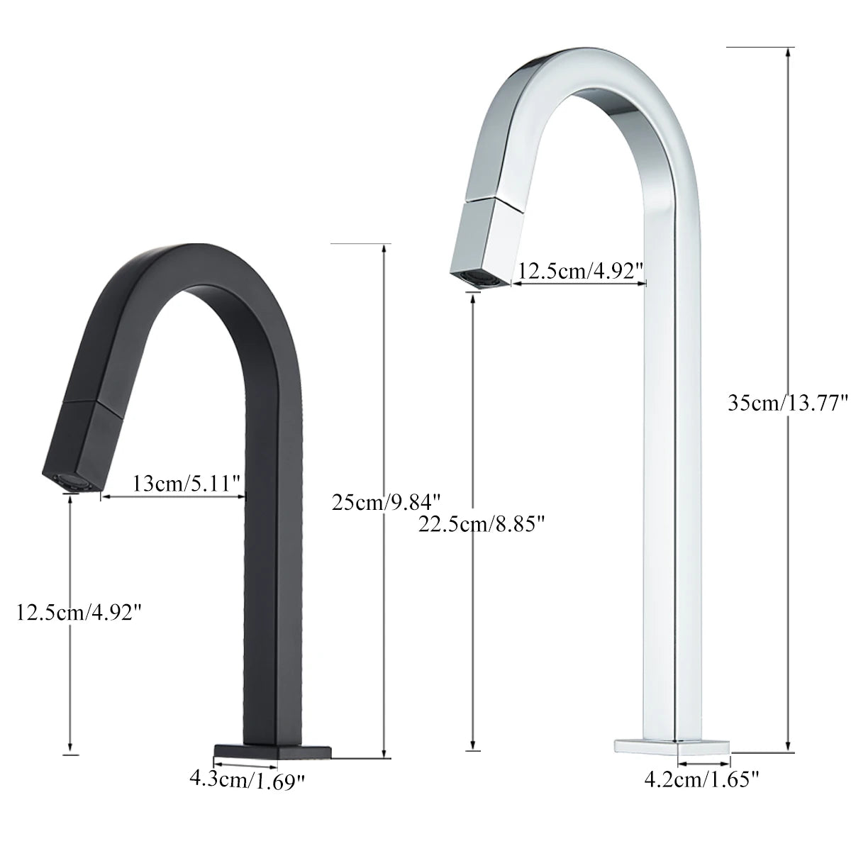 FMHJFISD Basin Sink Faucet Black/Chrome Deck Mount Single Cold Water Mixer Tap Single Hole Rotary Switch Bathroom Crane