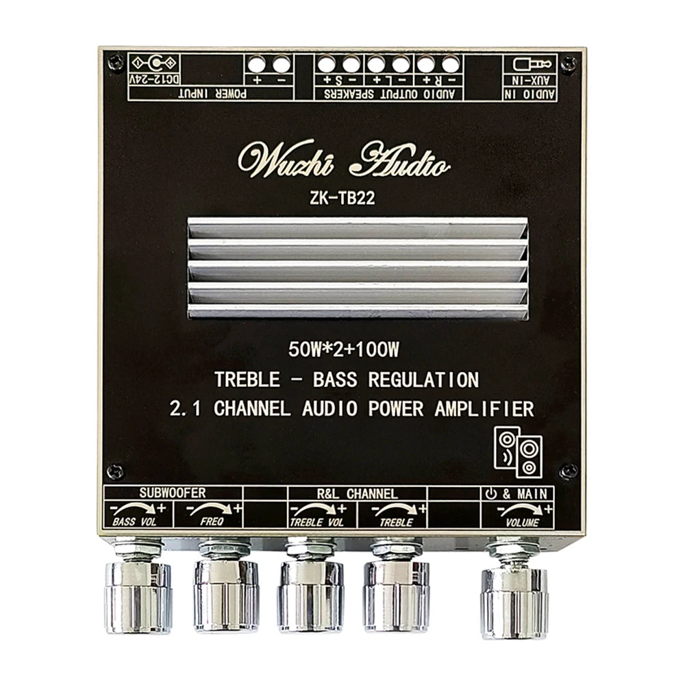 HIFI ZK-TB22/ZK-TB21F TPA3116 50w+50w+100wBluetooth 5.1 Audio Bass Power Amplifier Board Stereo Tweeter Subwoofer With Phone APP