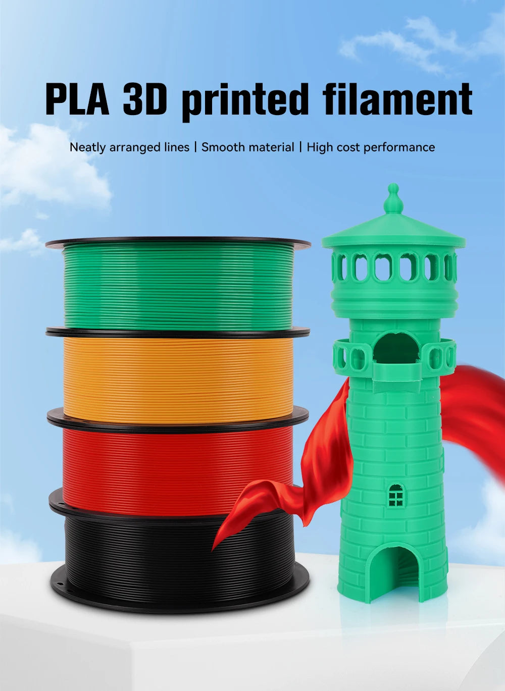 KINGROON 5/10KG PLA Filament 1.75mm Eco-Friendly Good Toughness Printing Filaments For FDM 3D Printers Material Free Shipping