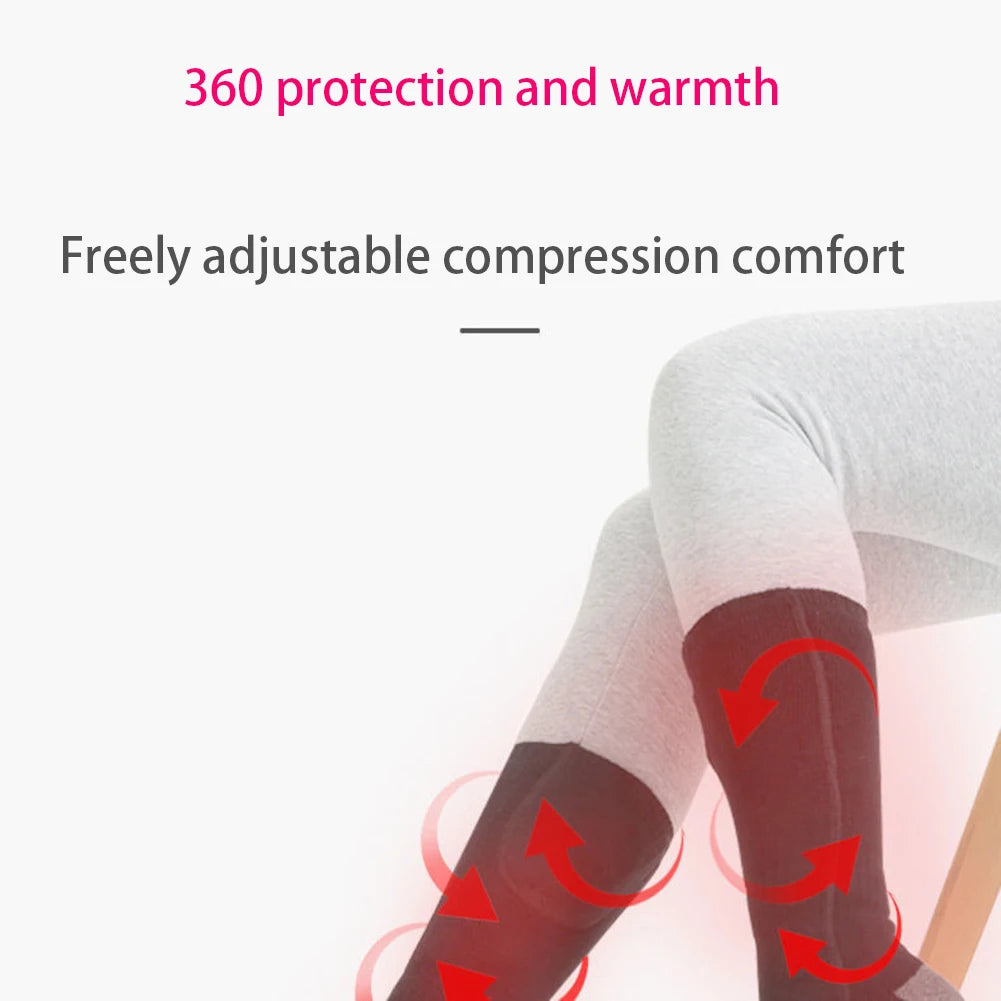 1Pair Winter Heated Socks Anti Slip Battery Powered Cold-Proof Skiing Sock Heating Warm Long Socks For Hiking Without battery