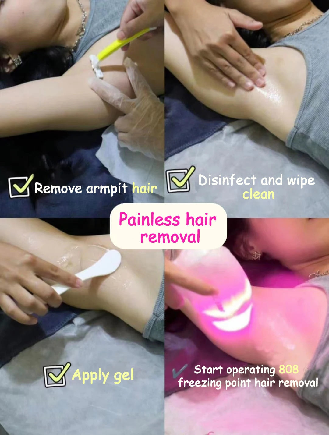 Professional Diode Ice Titanium Laser Hair Removal Machine Portable 808 755 1064 Alexandrite Device 3 Waveleng Permanent Removal