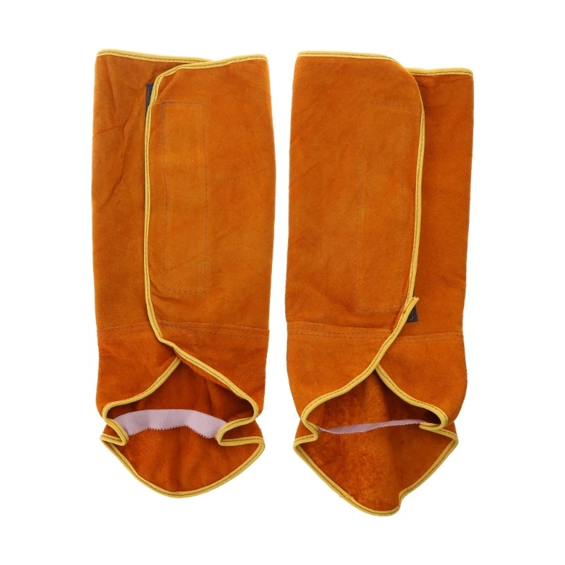 Leather Welding Spats 15'' Shoes Cover Working Tool Protection Welder Feet Cover