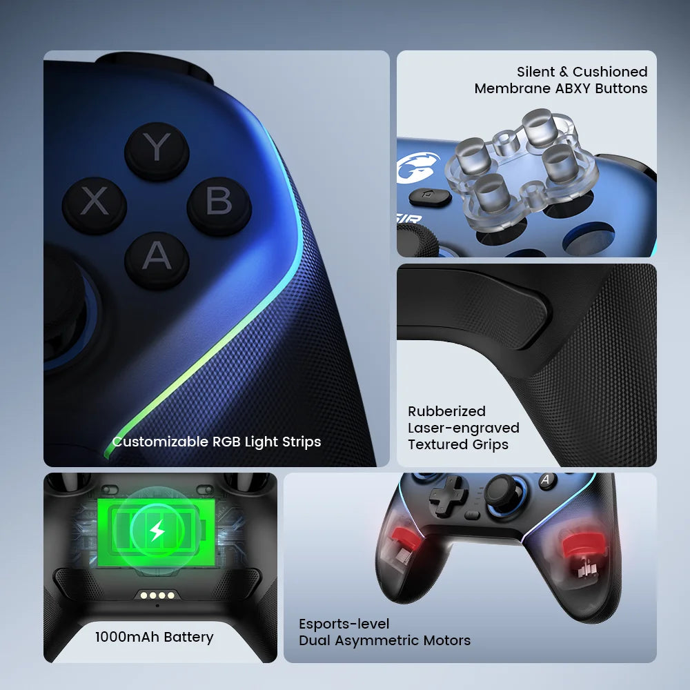 Original GameSir Super Nova Wireless Switch Controller with Charging Station, Hall Effect Joystick for PC Switch Android Phone
