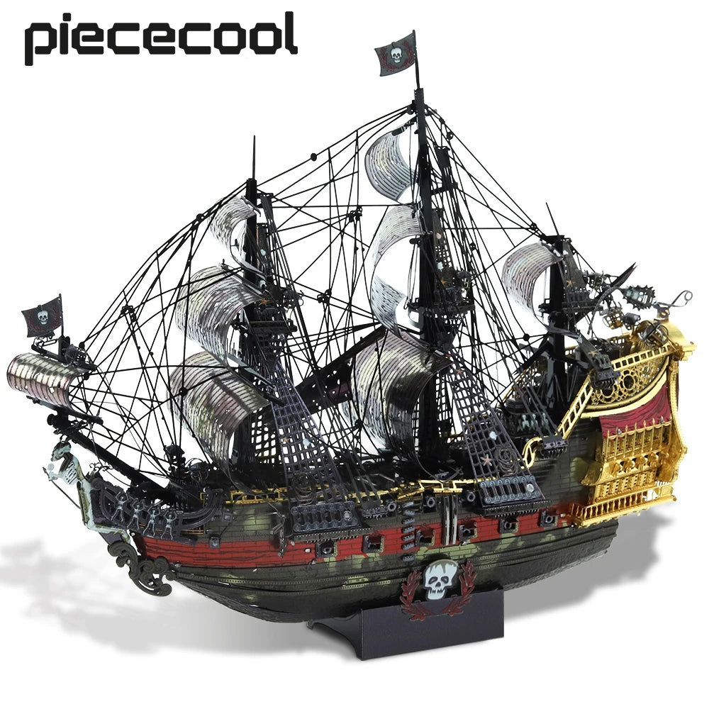 Piececool Model Building Kits The Queen Anne's Revenge 3D Metal Puzzle DIY Toys Jigsaw Home Decoration Gifts for Teens