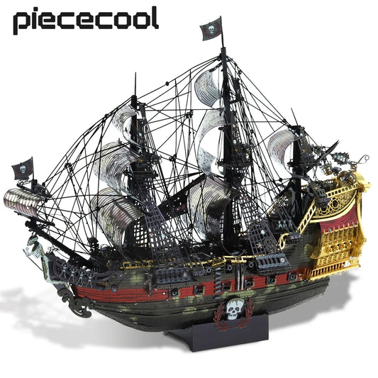 Piececool Model Building Kits The Queen Anne's Revenge 3D Metal Puzzle DIY Toys Jigsaw Home Decoration Gifts for Teens