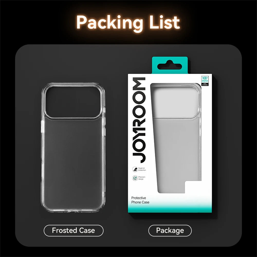 Joyroom For iPhone 17 Pro Max Case Frosted Case Shockproof Matte Case Cover For iPhone 16 Pro Max Wireless Charger Magnet Cover