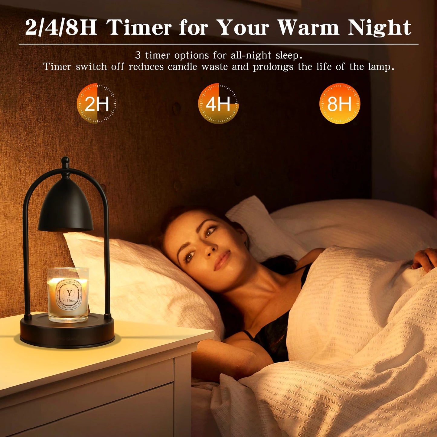 Candle Heating Lamp With Adjustable Height Electric Candle Heating Light with Timer Suitable For Scented Large Cans Of Candles