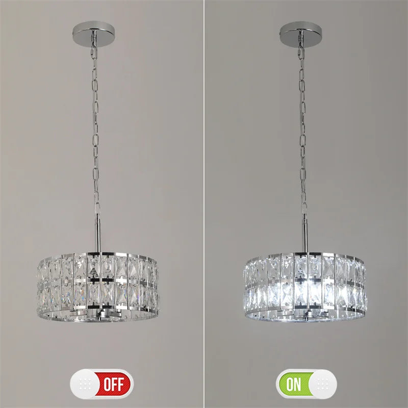 K9 Crystal Dining Table Pendant Lamp Bedroom Hanging Lamp Retro Luxury Style Suitable For Kitchen Plafon Ceiling Chandelier
