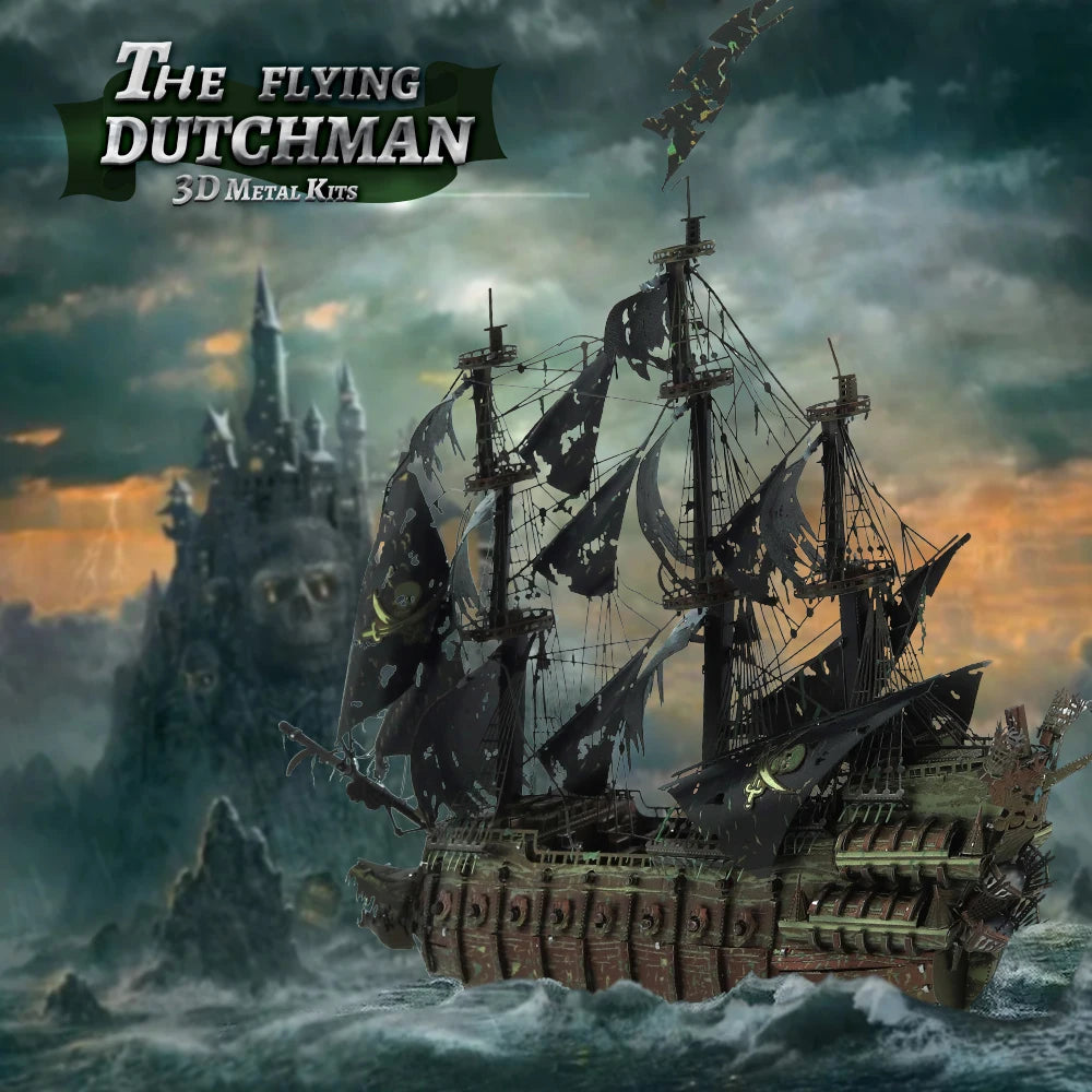 Piececool Model Building Kits The Flying Dutchman 3D Puzzle Metal DIY Set Jigsaw for Adult Gifts