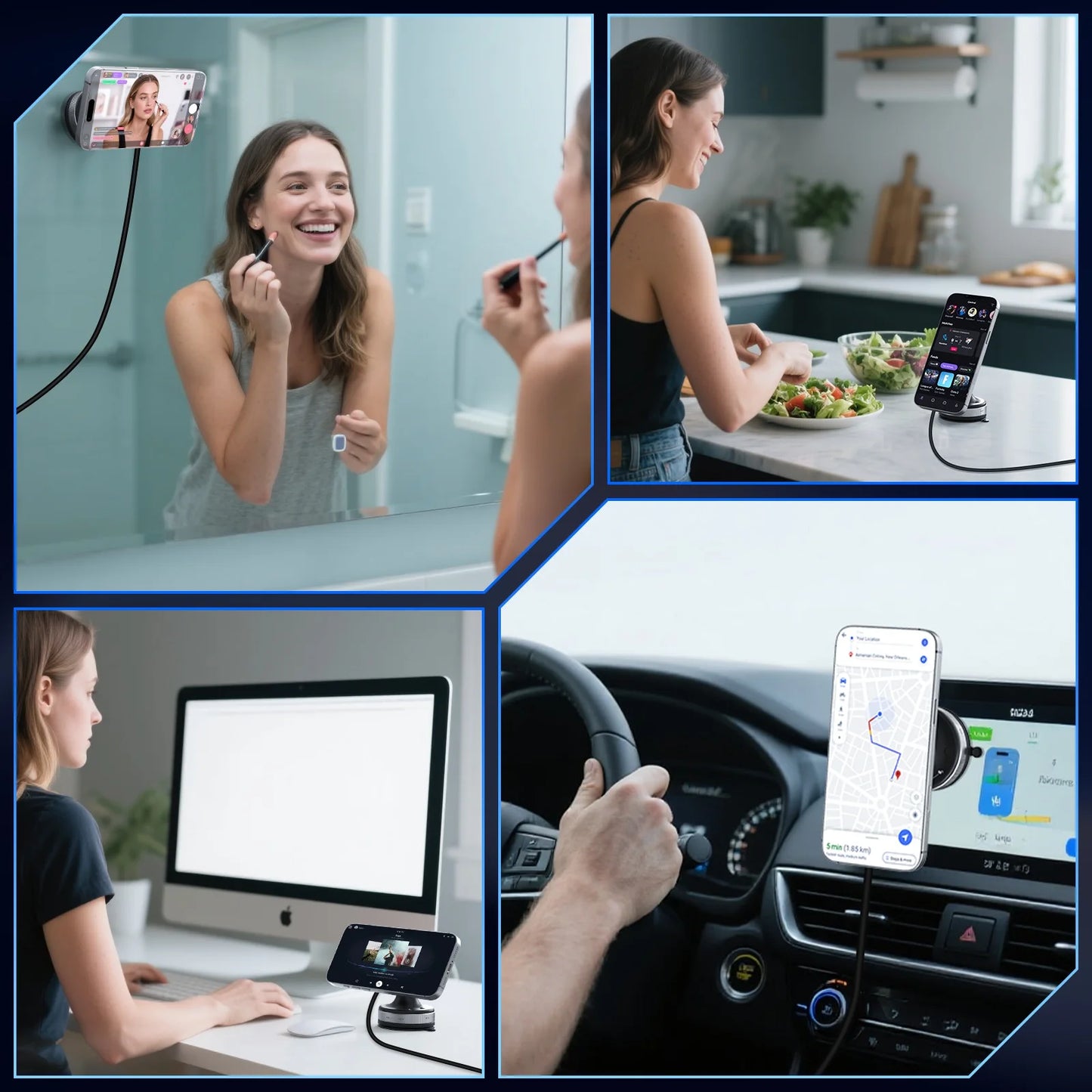 Magnetic Wireless Charger Car Phone Holder Air Vent Clip 15w Fast Charging Adapter Mount For Magsafe iPhone 17 16 15 14 13 12