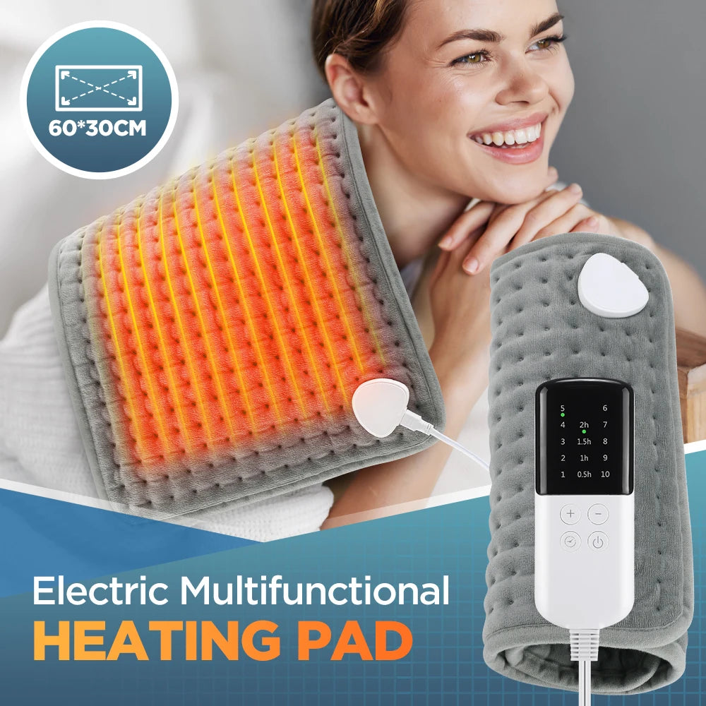 Heating Foot Massager Infrared Therapy Back and Neck Massage Mat Electric Blanket Natural Jade Stone Thermal Cushion Pain Relief