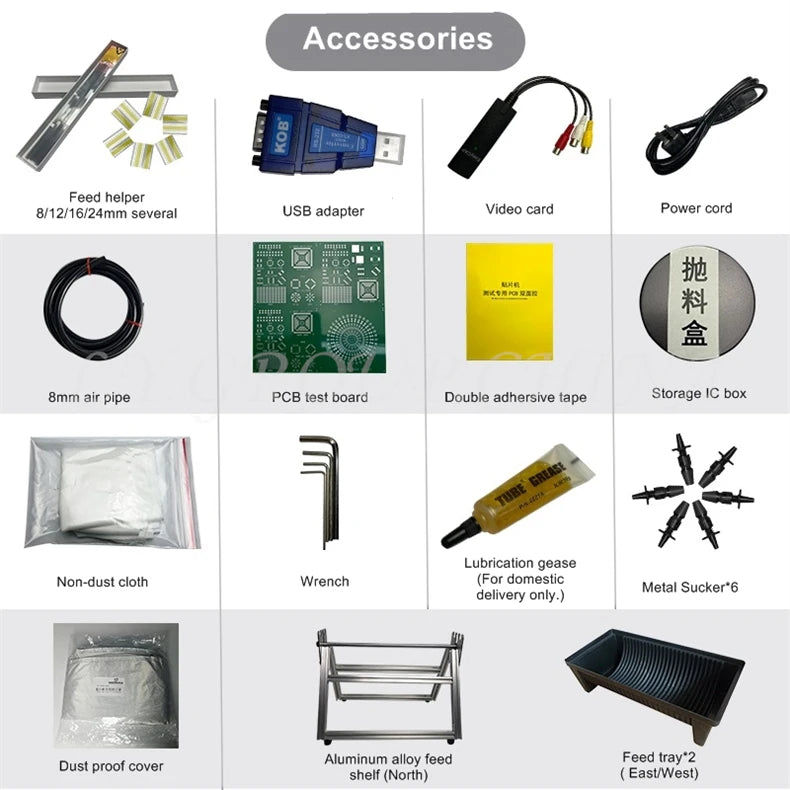 Q2S Dual 6 Heads 54 Bits Full Vision Desktop Automatic SMT Pick and Place Machine Chip Mounter