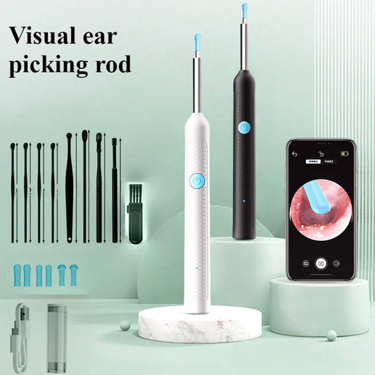 Visual Ear Wax Cleaner with Camera Safe Earwax Removal Endoscope with Camera Luminous Otoscope Ear Cleaning Tools Ear Care