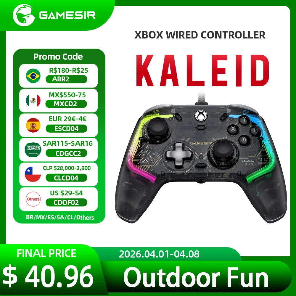 GameSir Kaleid Xbox Gaming Controller Wired Gamepad for Xbox Series X, Xbox Series S, Xbox One, Hall Effect Joystick
