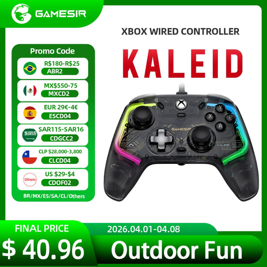GameSir Kaleid Xbox Gaming Controller Wired Gamepad for Xbox Series X, Xbox Series S, Xbox One, Hall Effect Joystick