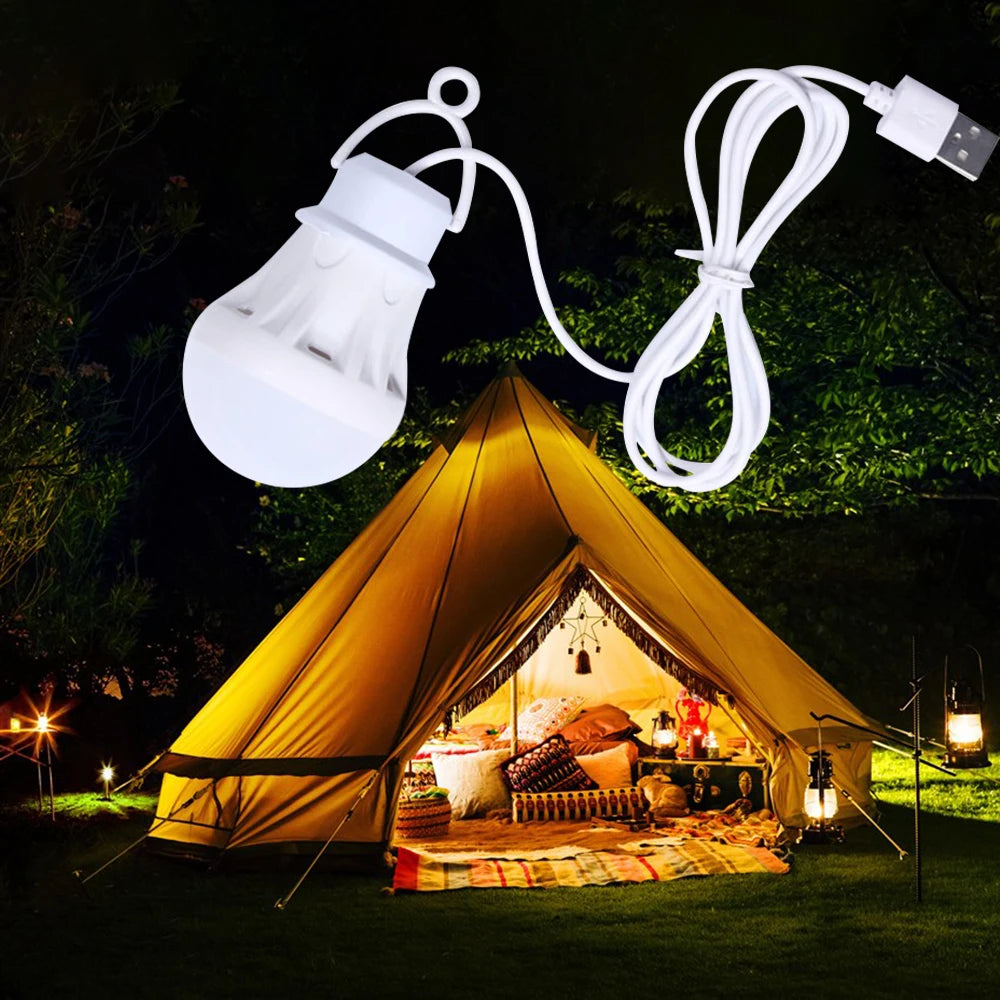 ZK50 LED Light Portable 5W Light Bulb Student Reading Learning Camping Outdoor Lighting Camping Light Mini USB Pendant Light