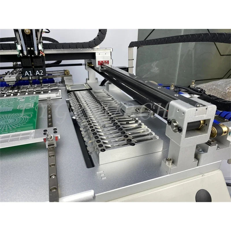 D600Plus 6 Heads 68 Bits Desktop Full Automatic SMT Pick Place Machine Chip Mounter Solder Station