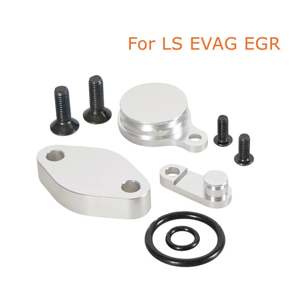 New LS EVAG EGR Engine Valve Block Off Plates Kit Intake Exhaust Manifold Baffle Gasket Set For LS Engine Aluminum Valves Parts