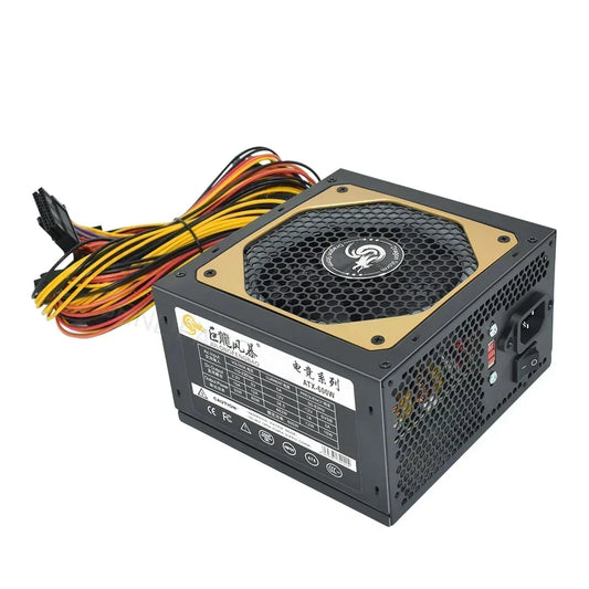 110/230V ATX 400W 600W RGB Colorful Silent Fan PSU 24Pin 12V Desktop E-Sports Video Game Computer Power Supply