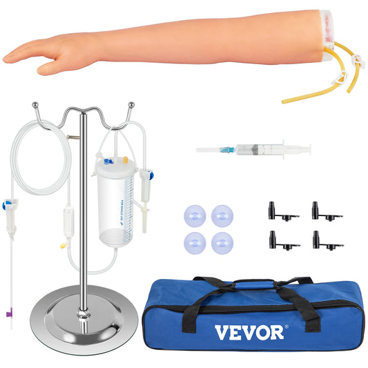 SucceBuy Phlebotomy Practice Kit IV Venipuncture Intravenous Training Simulation Arm Kit for Students Nurses and Professionals