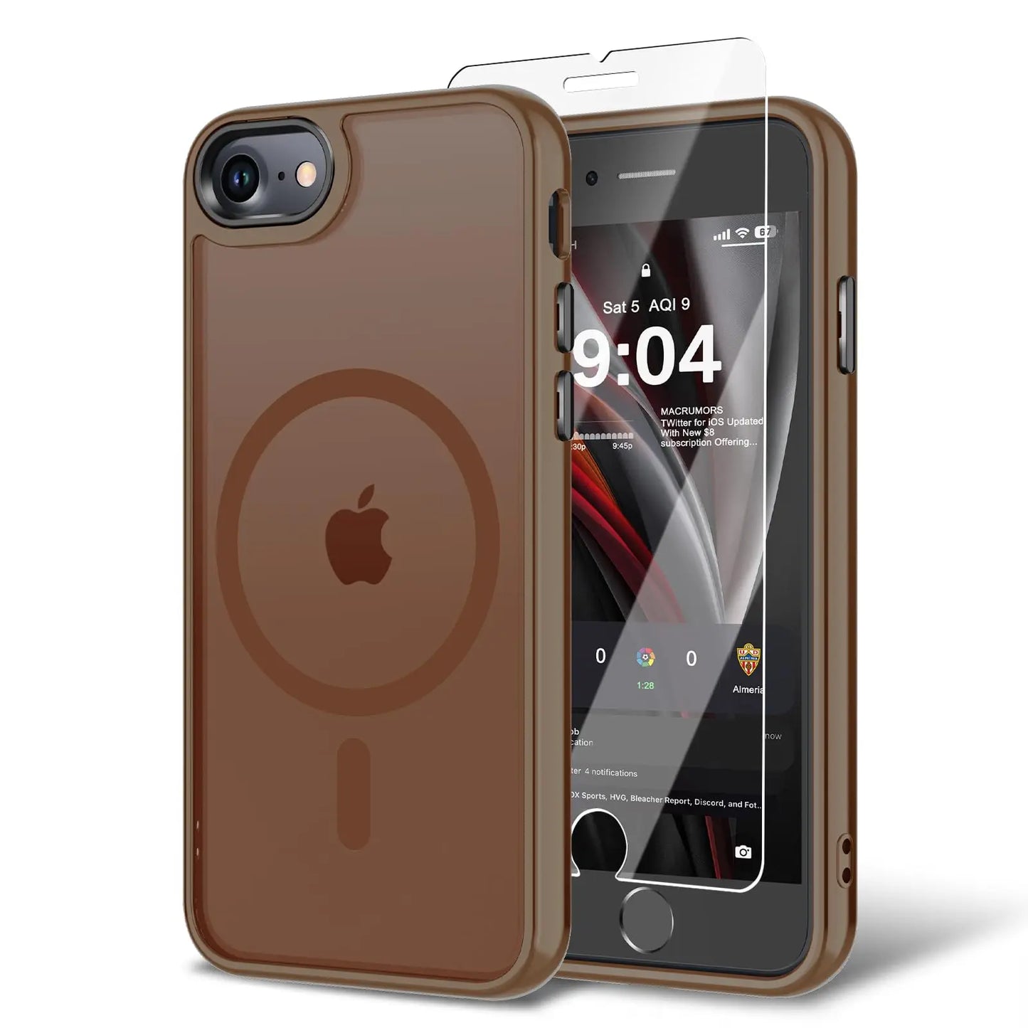 for iPhone 16E/iPhone 17E Case with Screen Protector, [Compatible with Magsafe] Ultra Slim Translucent Matte Shockproof Protecti