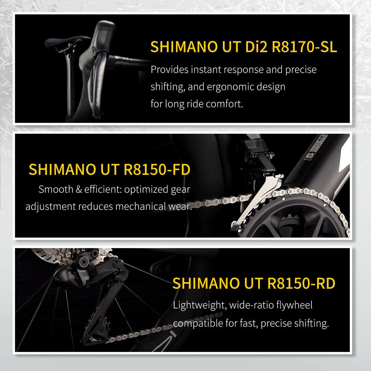 SAVA AEROX SLR8 Full Carbon Fiber Electronic Shift Road Bike Racing Road Bike 7.3kg with SHIMAN0 ULTEGRA 8170 Di2 Kit.
