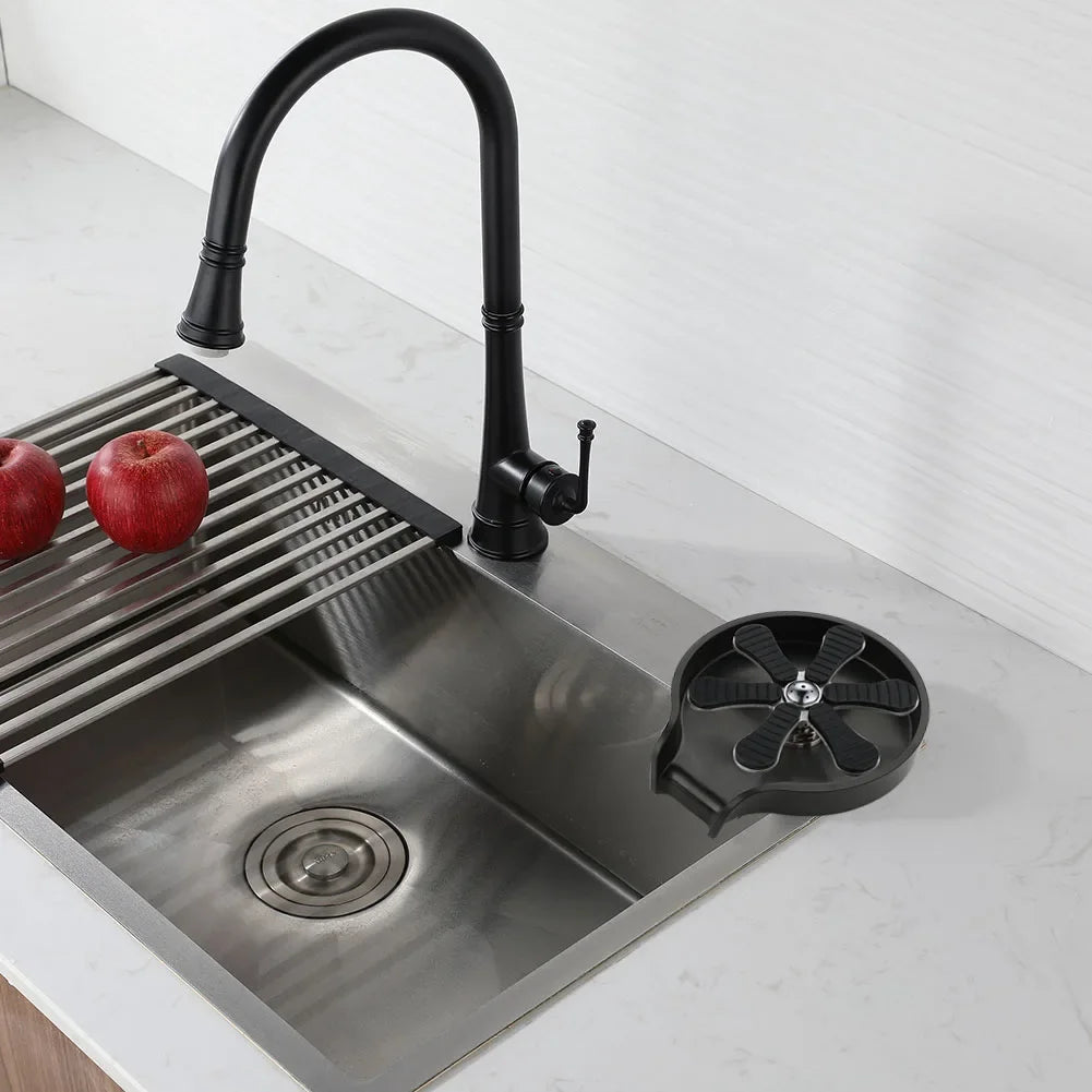 Kitchen Cup Washer High Pressure Automatic Cup Cleaner Multi-Angle Clean Cup Cleaner Machine for Beer Milk Bottle Tea Cup