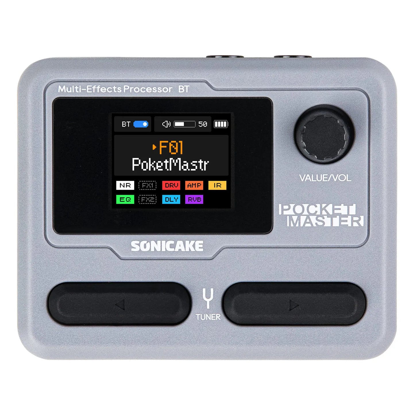 SONICAKE Local Pocket Master Compact Guitar Bass Amp 100+ Multi-Effects Pedal APP Control 1.77" LCD color screen QME-10