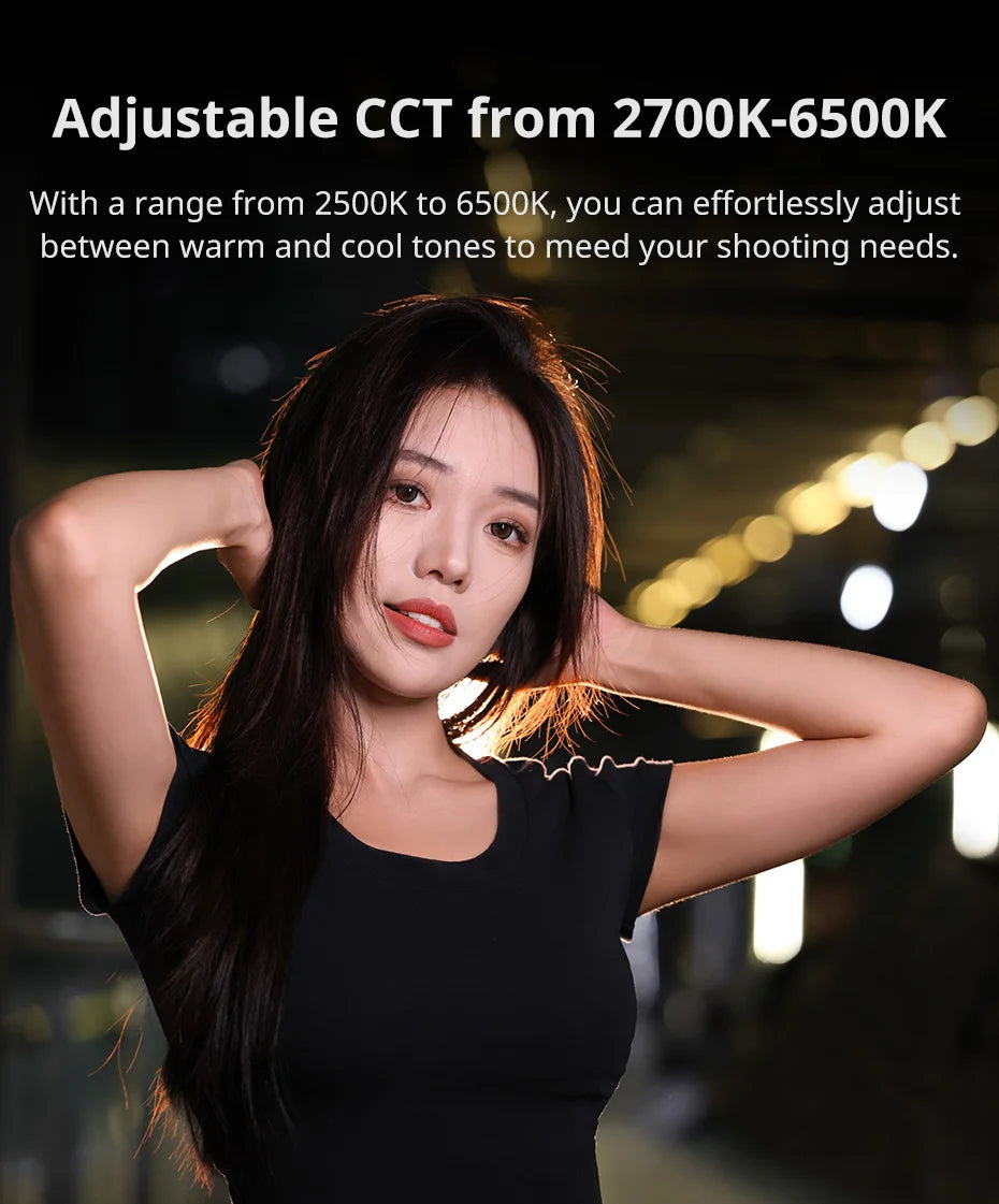 Ulanzi UA12 12W Inflatable Air Tube Light 2700K-6500K Bi-Color Light Wand Pocket Light Stick with Magnetic Mount for Livestream